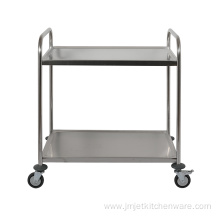 Round Tube Two Tiers Stainless Steel Clearing Trolley